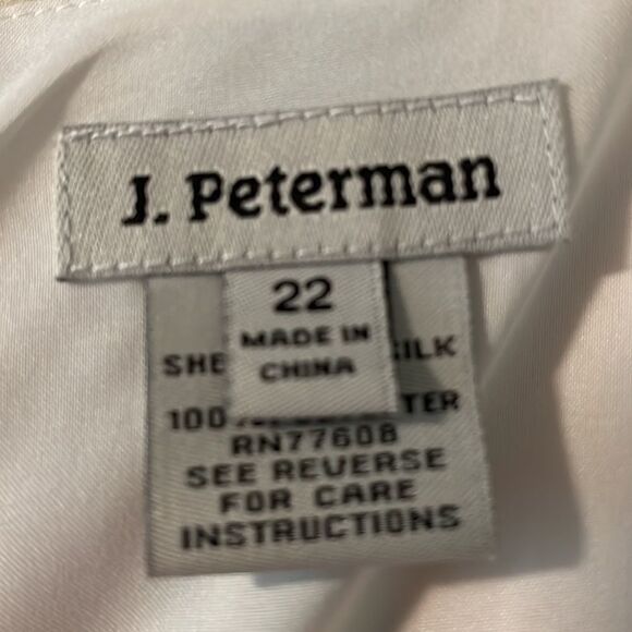 J. Peterman Company lined silk sleeveless dress in warm & pastel stripes size 22 - Picture 7 of 8